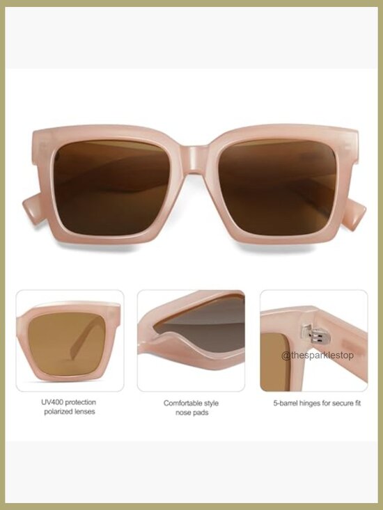 Trendy Square Polarized Sunglasses UV400 Protection for Men Women main image 7